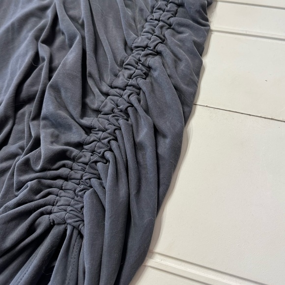 House of Harlow 1960 Women’s Size M Side Ruched Satin Maxi Dress Gray Blue - Picture 3 of 8